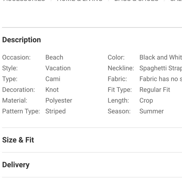 Black and White Striped Back Tie Crop Tank Top - Picture 5 of 6